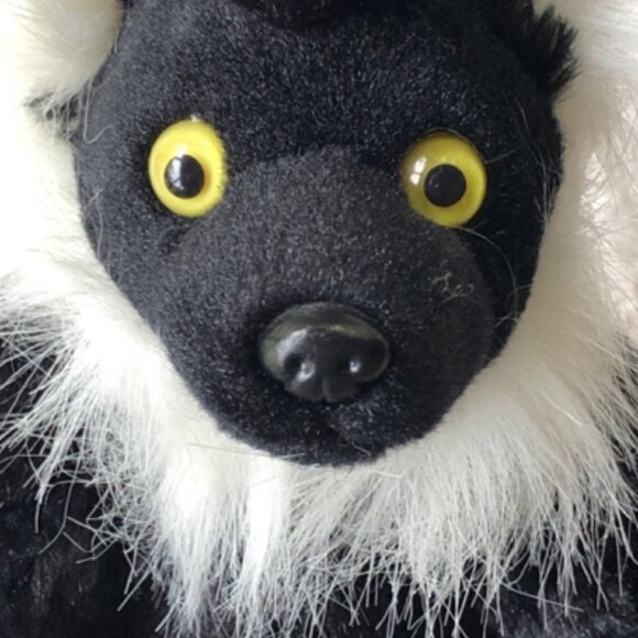 Wild Republic Black & White Ruffed Lemur Stuffed Animal - 8" - Picture 6 of 7